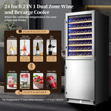 24 Inch Wine and Beverage Refrigerator Cooler