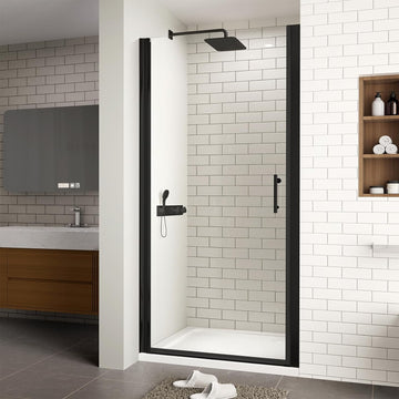 34-35.4" W x 72" H Frameless Pivot Shower Door, 1/4" (6mm) Clear SGCC Tempered Glass Shower Door