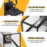 19" Large Outdoor Wall Light, Black Outside Light for House Outdoor Sconce Wall Lighting Fixture