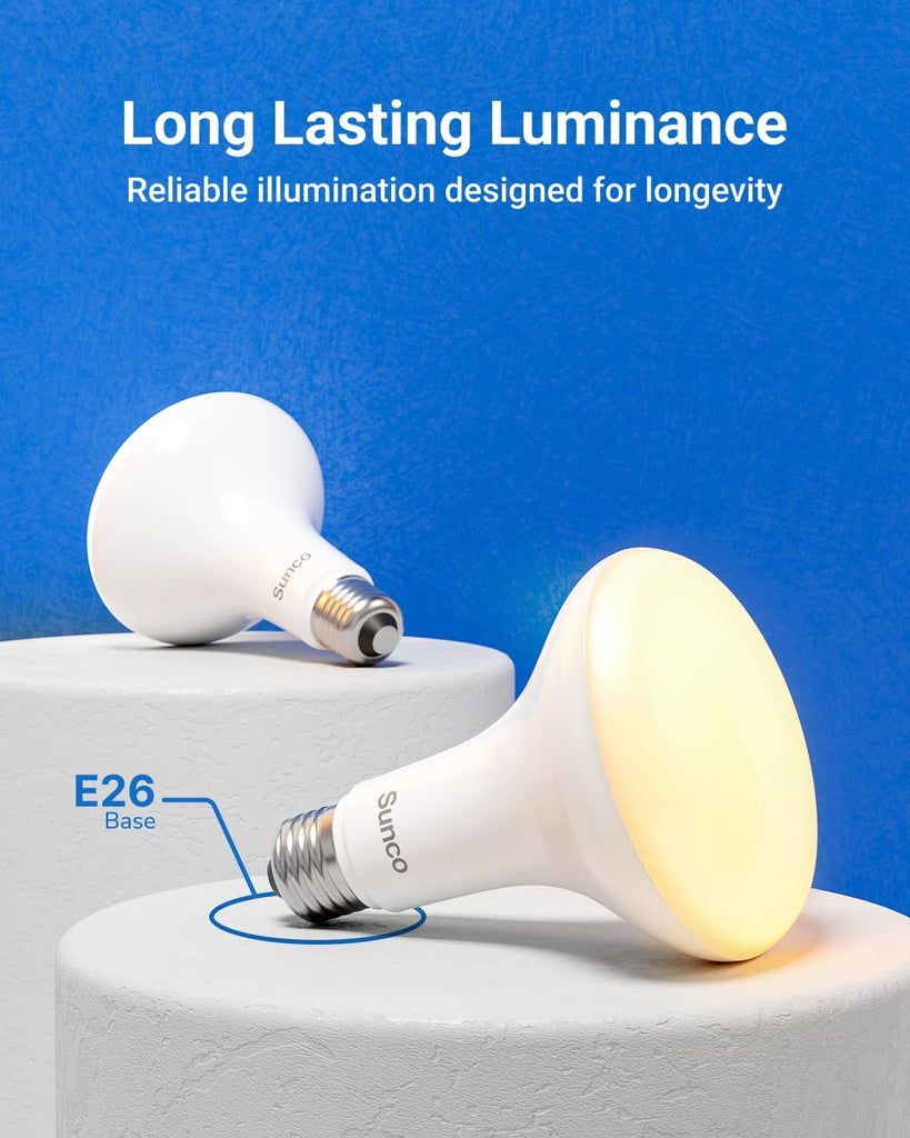 6 Pack BR30 LED Bulb, Recessed Can Light Bulbs, Indoor Flood Lighting, 1600 LM, 16W (100W Equivalent) 3000K Warm