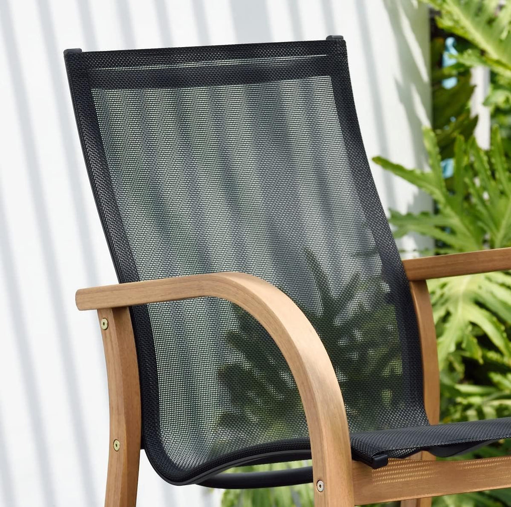 Adelaide Eucalyptus Patio Dining Set | Teak Finish | Durable and Ideal for Outdoors, Round 5-Piece