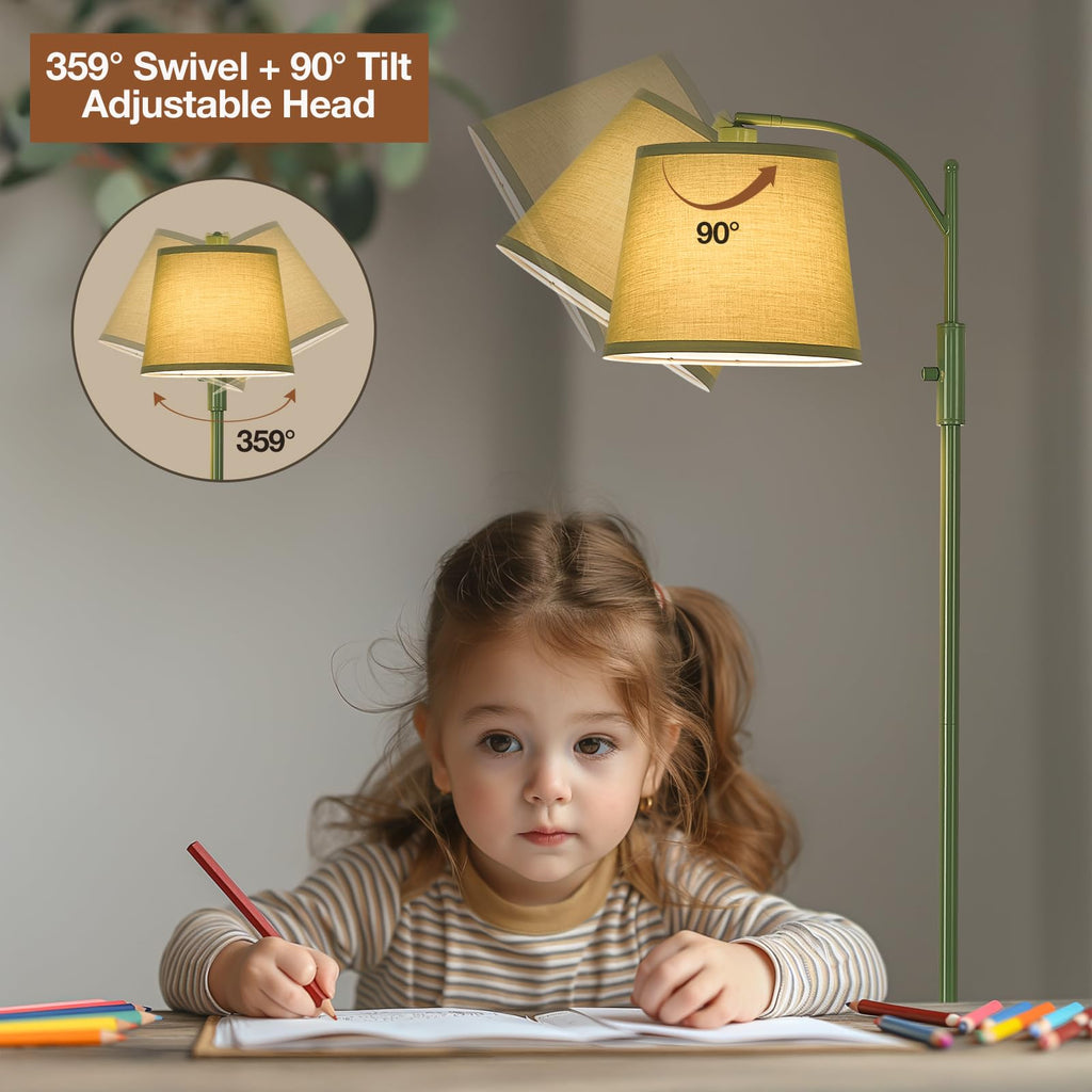 Smart Floor Lamp with Side Table, Alexa & Google Assistant