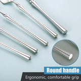 20-Piece Silverware Set for 4,Modern 18/10 Stainless Steel Flatware Set,Unique Rustic Cutlery Utensils Set