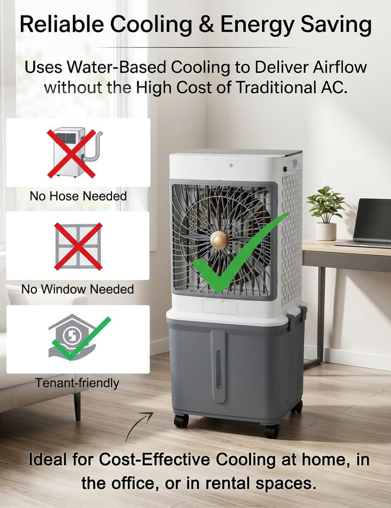 Portable Air Conditioners, Swamp Cooler Evaporative Air Cooler Portable AC Unit for Room