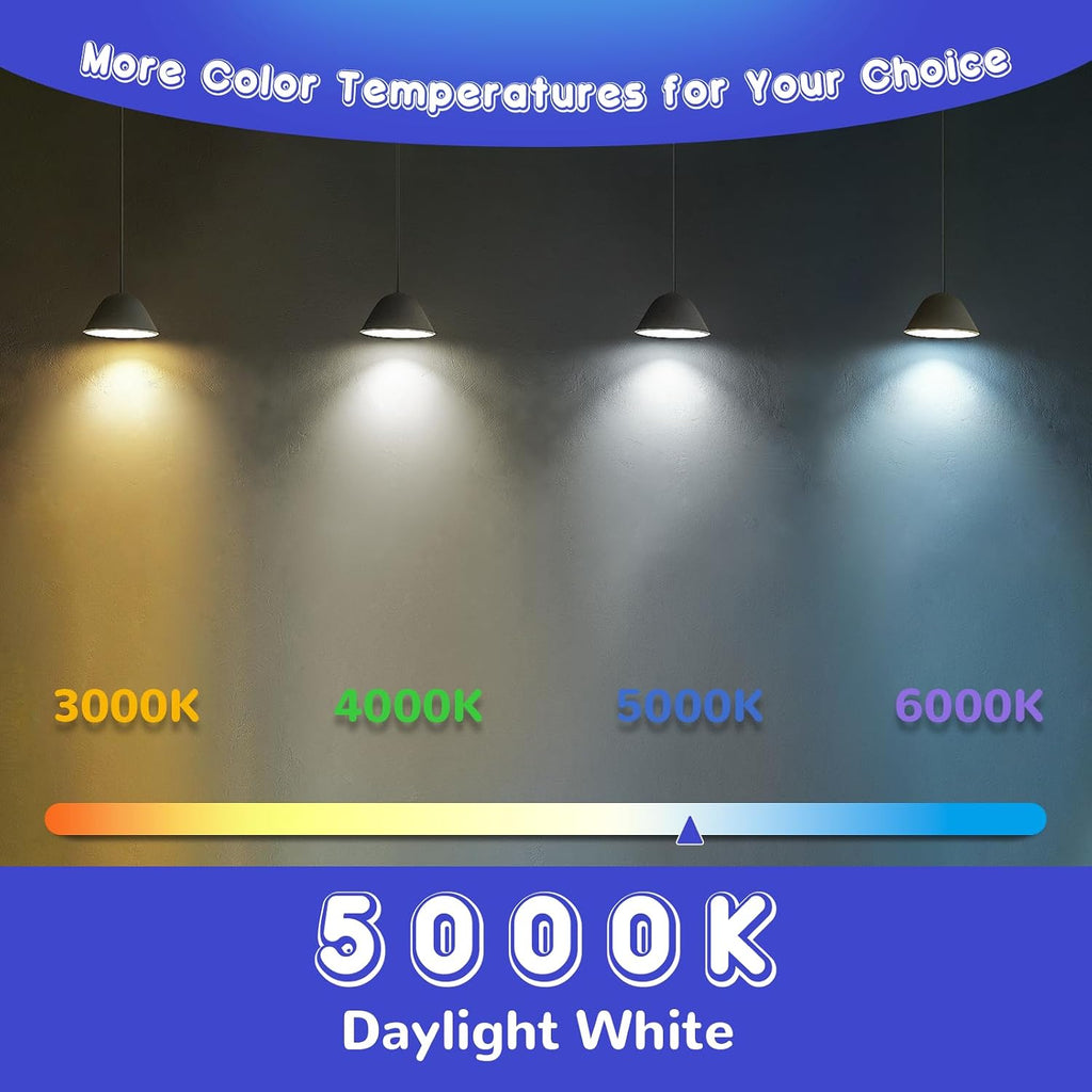 G25 LED Globe Light Bulb 60W Equivalent, Daylight White 5000K E26 Vanity Light Bulbs for Bathroom Makeup Mirror