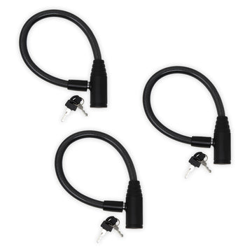 Child-Proof Refrigerator Lock for Kids & Adults - Lock for French Door Fridge and Cabinet (Small, Black, 3 Pack Keyed