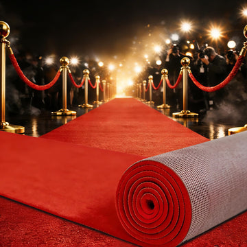 Red Carpet Runner for Party, 3 x 10 ft Extra Thick Non-Slip Rug