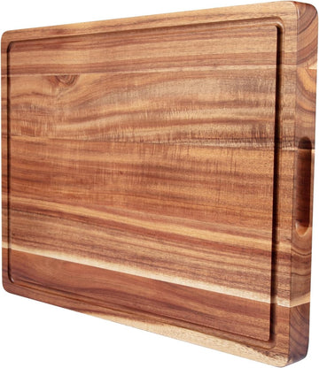 20 x 15 Inch Large Acacia Wood Cutting Board, Reversible Wooden Butcher Block Cutting Board with Juice Groove