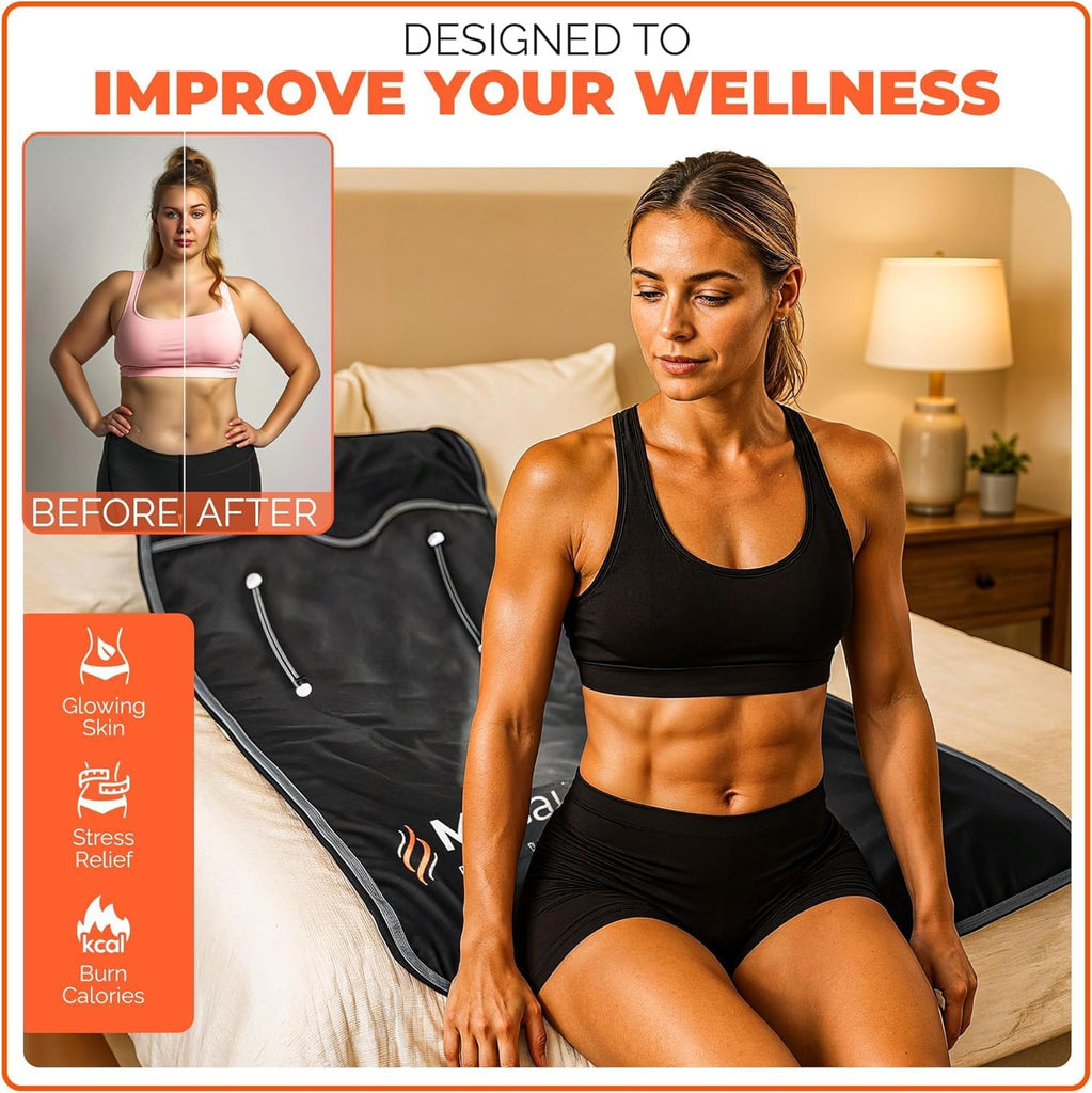 MySauna XL Infrared Sauna Blanket | Fits Him & Her | Fast Sweat