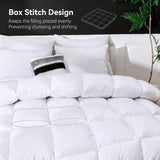 Goose Feather Down Fiber Comforter Twin, Ultra Soft Medium Warm Duvet Insert