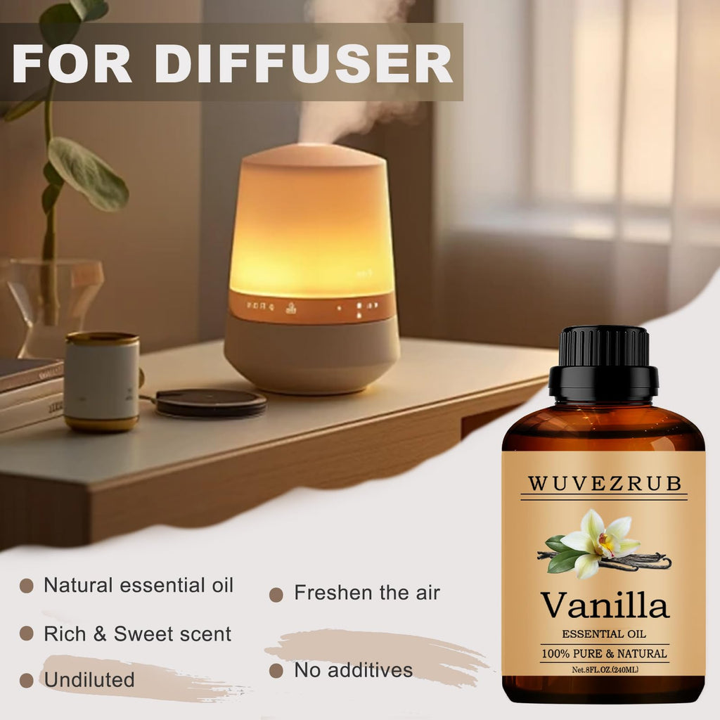 Vanilla Essential Oil for Diffuser, Aromatherapy & DIY-240ml