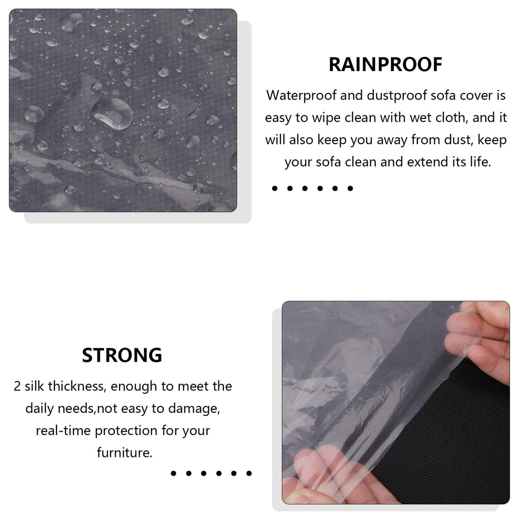 2 Packs 144"/12ft Plastic Sofa Couch Cover, Waterproof Plastic Couch Covers for Furniture for Sectional Sofa
