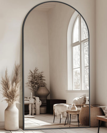 Full Length Mirror, 86"x46" Oversized Floor Mirror with Stand, Hanging or Leaning Full Body Mirrors Mirror