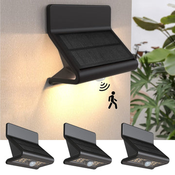 Outdoor Solar Security Lights Motion Sensor, Waterproof LED Wall Lights, Wireless Solar Light Safety, Ideal for Yard