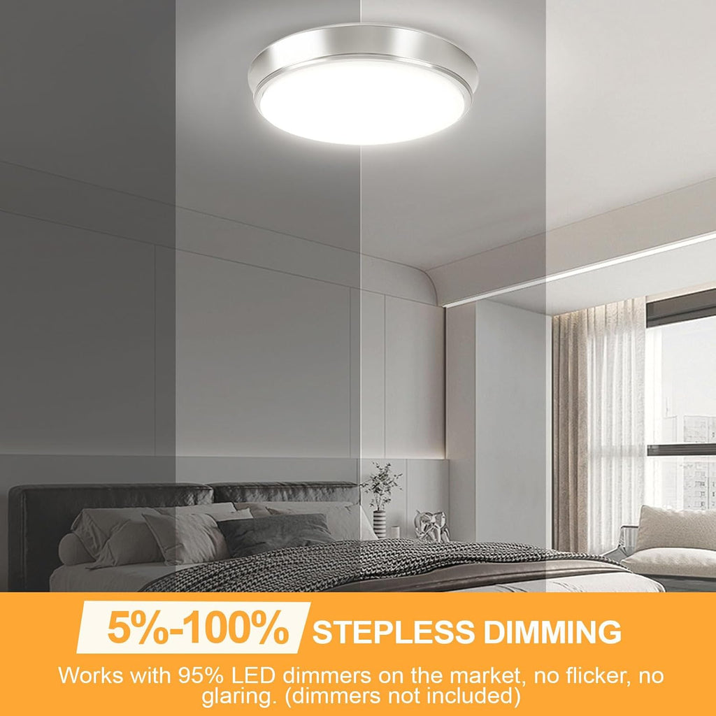 13 Inch 36W Dimmable Flush Mount LED Ceiling Lights, 5CCT (2700K-6500K) Adjustable & 4000LM Super Bright LED Ceiling