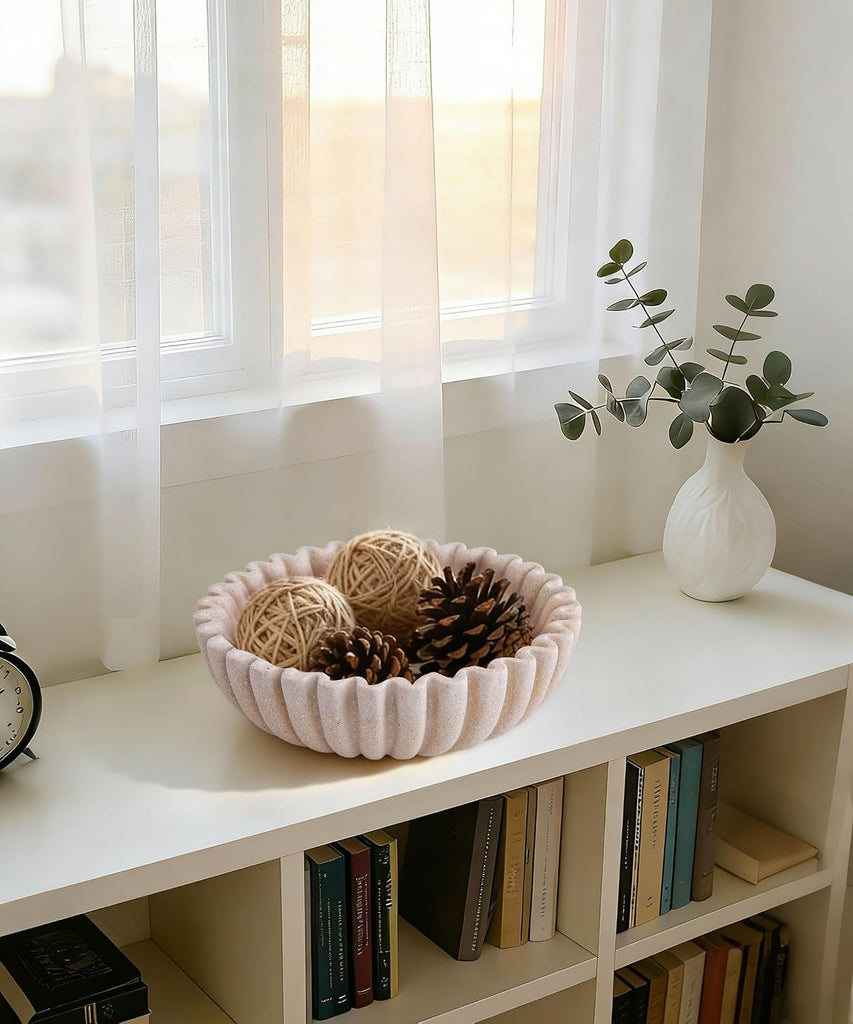 Large Decorative Bowl decor,Decorative Fruit Bowl Counter, Table Centerpieces, Modern Key Bowl for Entry Table