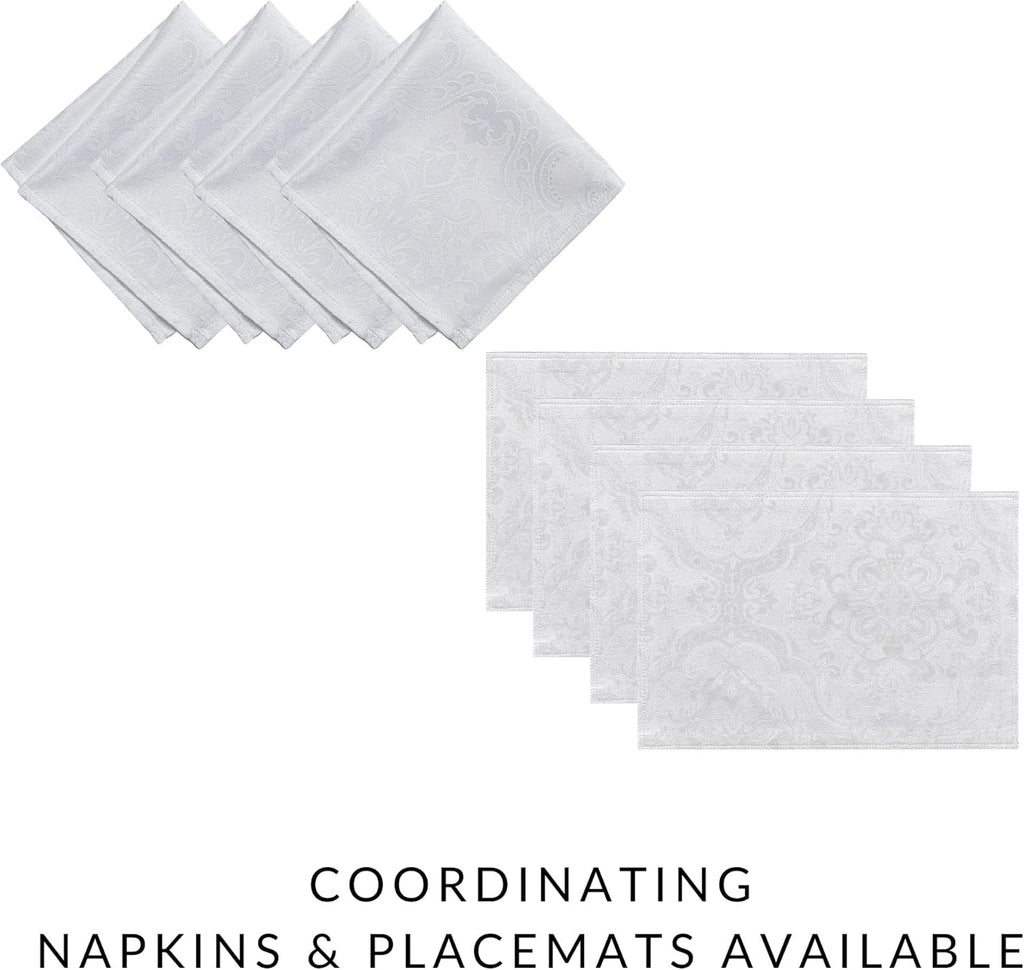 Home Fashions Caiden Elegance Damask Waterproof, Stain & Wrinkle Resistant Fabric Tablecloth, 60" x 