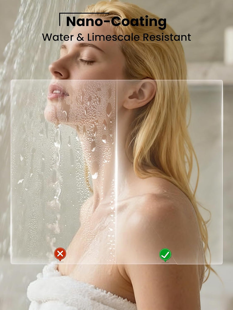 Semi-Frameless Sliding Glass Shower Door 44-48 in. W x 70 in. H, Chrome Frame, 1/4 in. Clear Tempered Glass