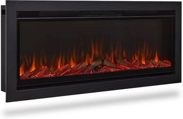 49" Wall-Mount or Recessed Electric Fireplace Insert