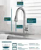 Kitchen Faucet with Pull Down Sprayer, Single Handle High Arc Kitchen Sink Faucet
