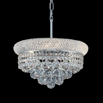 Crystal Chandeliers for Dining Room Light Fixture Over Table_Empire Style K9 Crystal Chandeliers for Bedroom_4 Lights chrome Luxury Lighting Fixtures for Entryway kitchen island Foyer Hallway