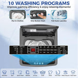 Portable Washing Machine, 20Lbs Capacity Portable Washer Machine, 2.8Cu.ft Washer and Dryer Combo with 10 Programs 8