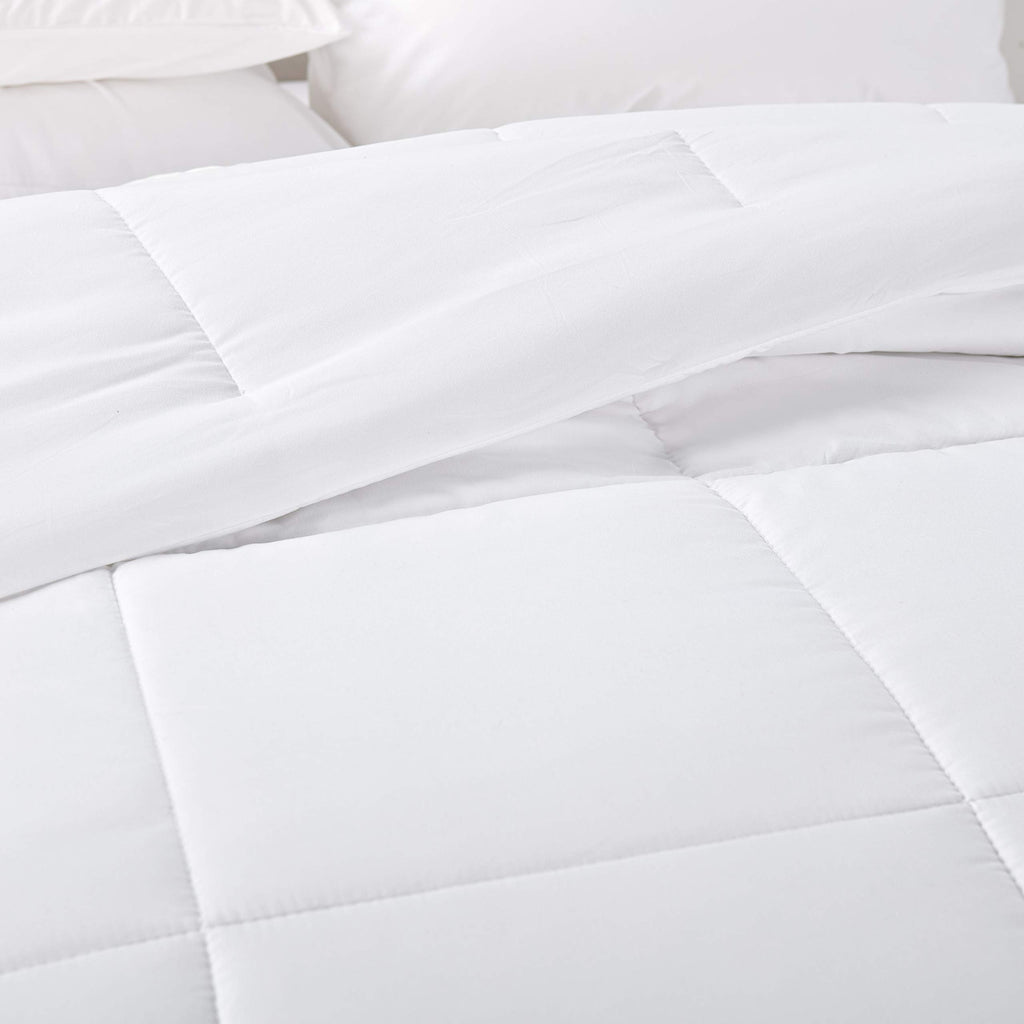 Down Alternative Comforter - Quilted Comforter - Queen Size Comforter - All Season Quilted Duvet Insert, White
