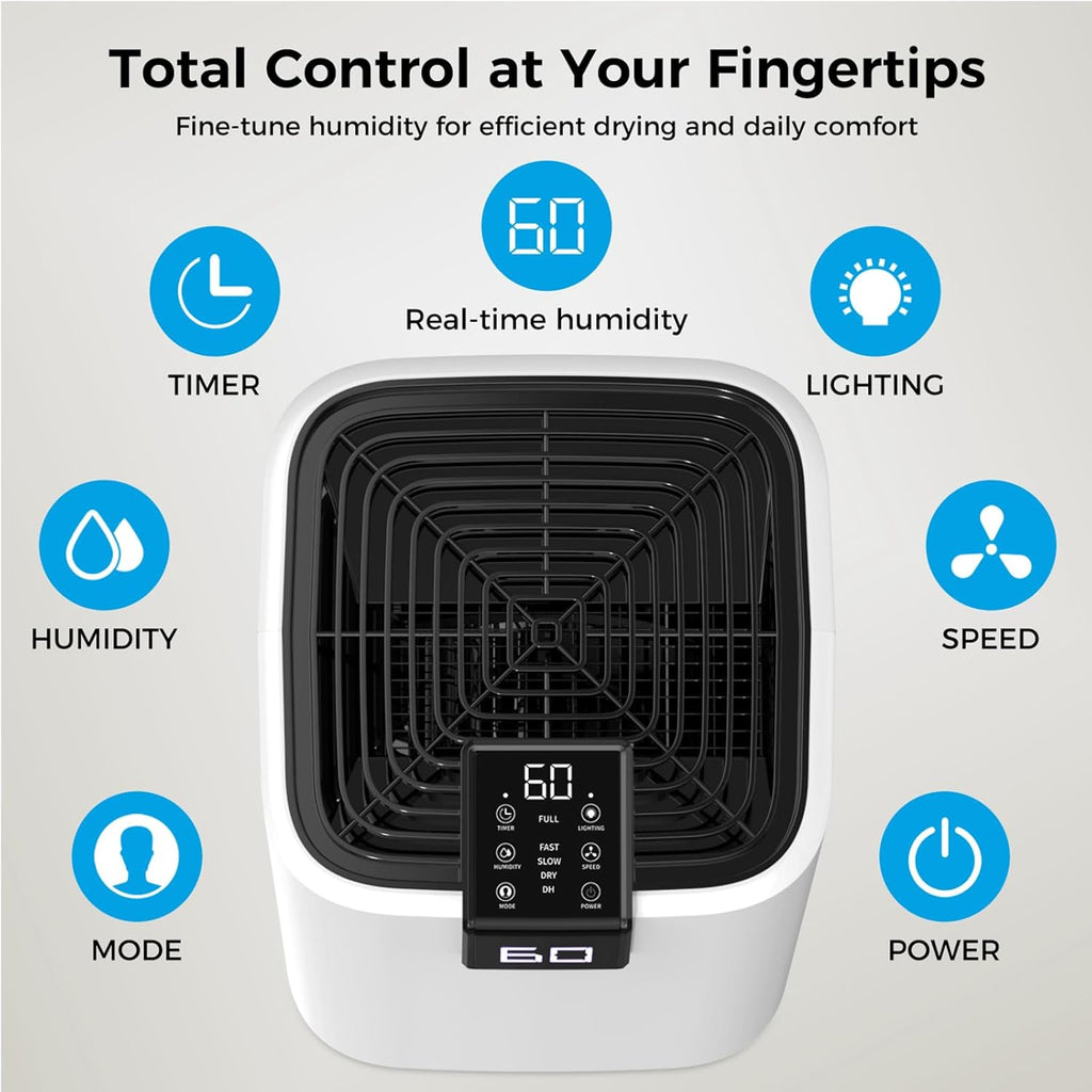 4,000 Sq.ft Dehumidifier for Basement, 45 Pint Dehumidifiers for Home with Drain Hose, Smart Humidity Control