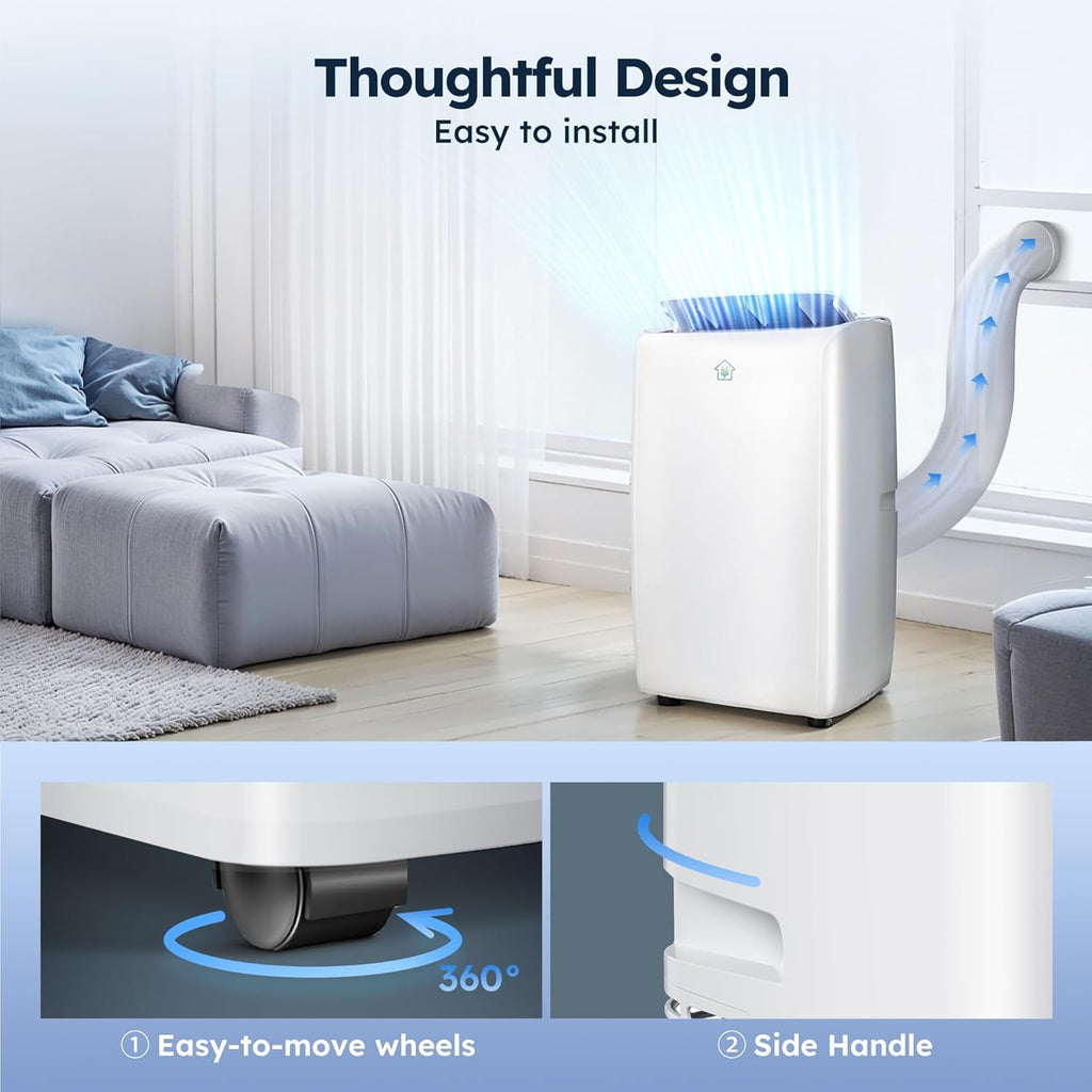 14,000 BTU Smart Air Conditioner with Heat, Auto