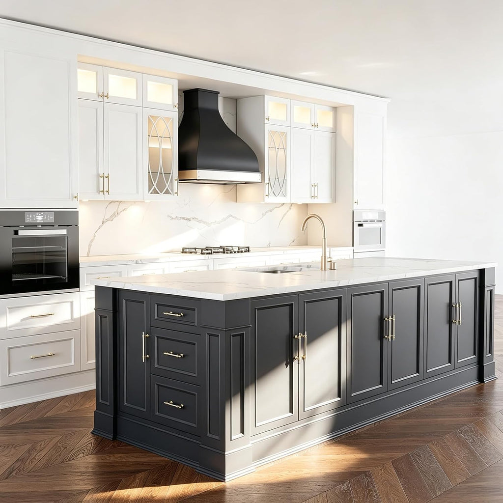 10 Pack Brushed Nickel Cabinet Pulls Kitchen Cabinet Handles, 3inch Cabinet Pullls Brushed Nickel&Gold Kitchen Pulls