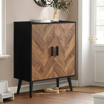 Storage Cabinet with 2 Shelves & Doors, Sideboard Buffet Cabinet with Storage, Entryway Cabinets