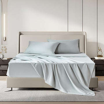 100% Egyptian Cotton Sateen Sheet Set - 1000 Thread Count, Ultra-Soft 4 Piece Bedding, Extra Deep 16" Pocket