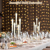 4 Sets Acrylic Candelabra Candle Holder 5 Arm Wedding Table Centerpiece 18.1" Tall Acrylic Clear Candle Holder with