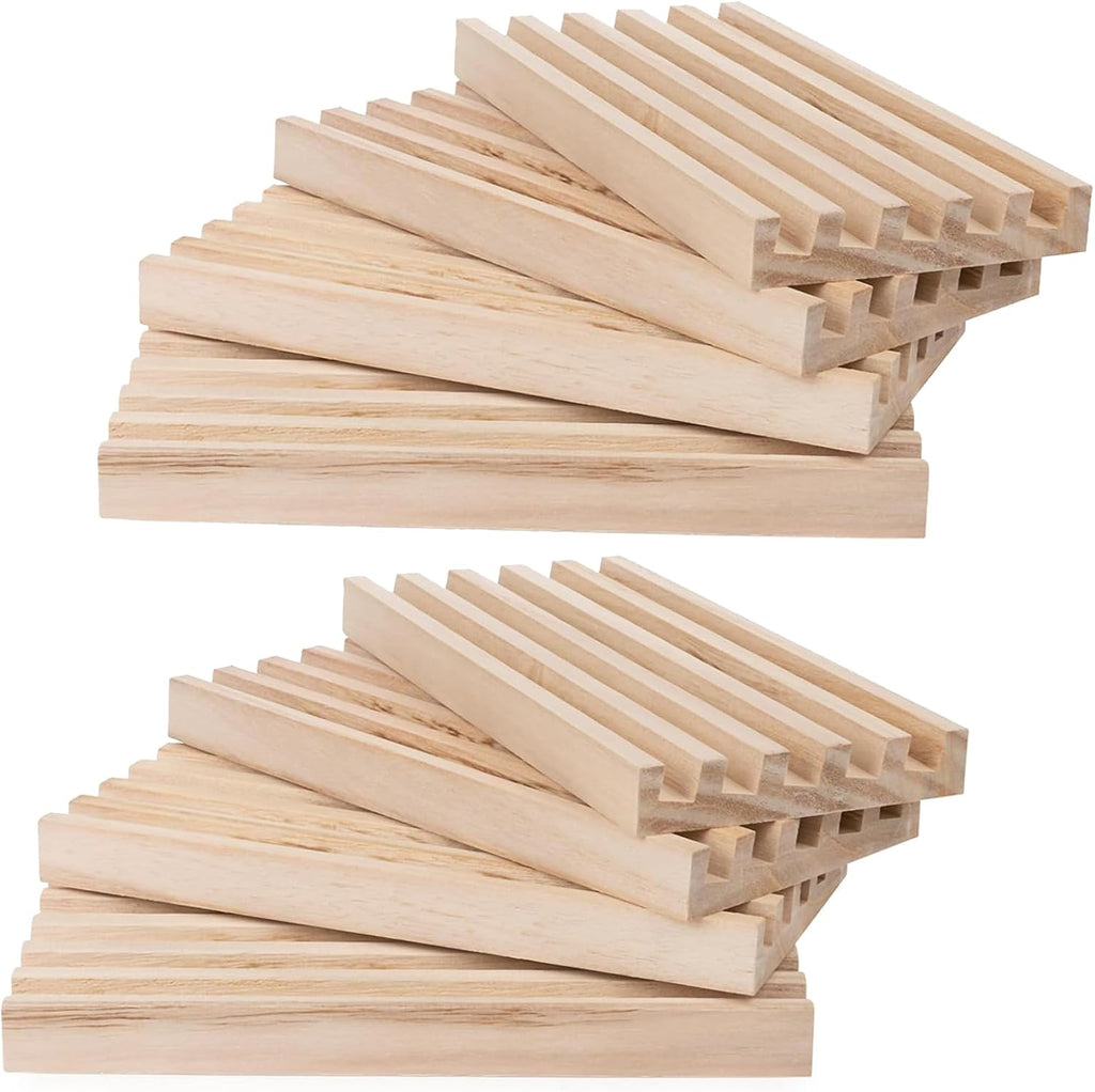 Wooden Domino Trays/Racks Mexican Train Domino Trays/Racks Double 12 Tiles Holders Rack Domino Tiles Holders - Set of 8