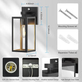 Dusk to Dawn Porch Outdoor Light, Wall Light Fixtures Waterproof Exterior Wall Sconce Light Fixture with E26 Base for Patio Entryway Hallway (Bulb not Included) A123-B0D5HV7ZN4