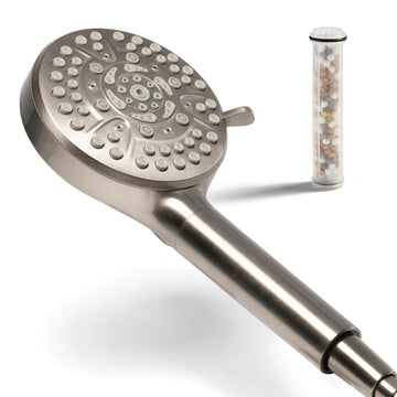 High Pressure Handheld 5-Stage Filtered Shower Head, Hard Water