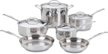 77-10P1 10-Piece Chef's-Classic-Stainless Collection, Cookware Set