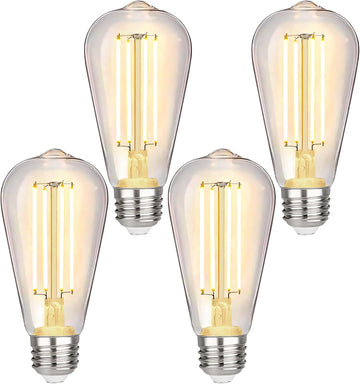 4 Pack Vintage LED Edison Bulbs, 6W Equivalent 60W, Non-Dimmable