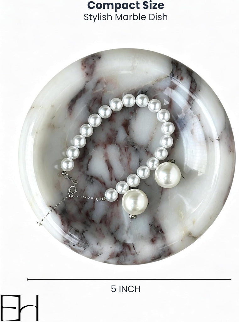 Marble Trinket Dish 5 INCH