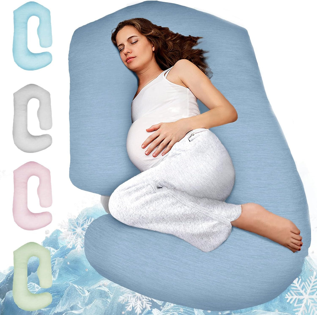 Pregnancy Pillows for Sleeping - 57-Inch Maternity Pillow for Pregnant Women with Removable Washable Cover - Support
