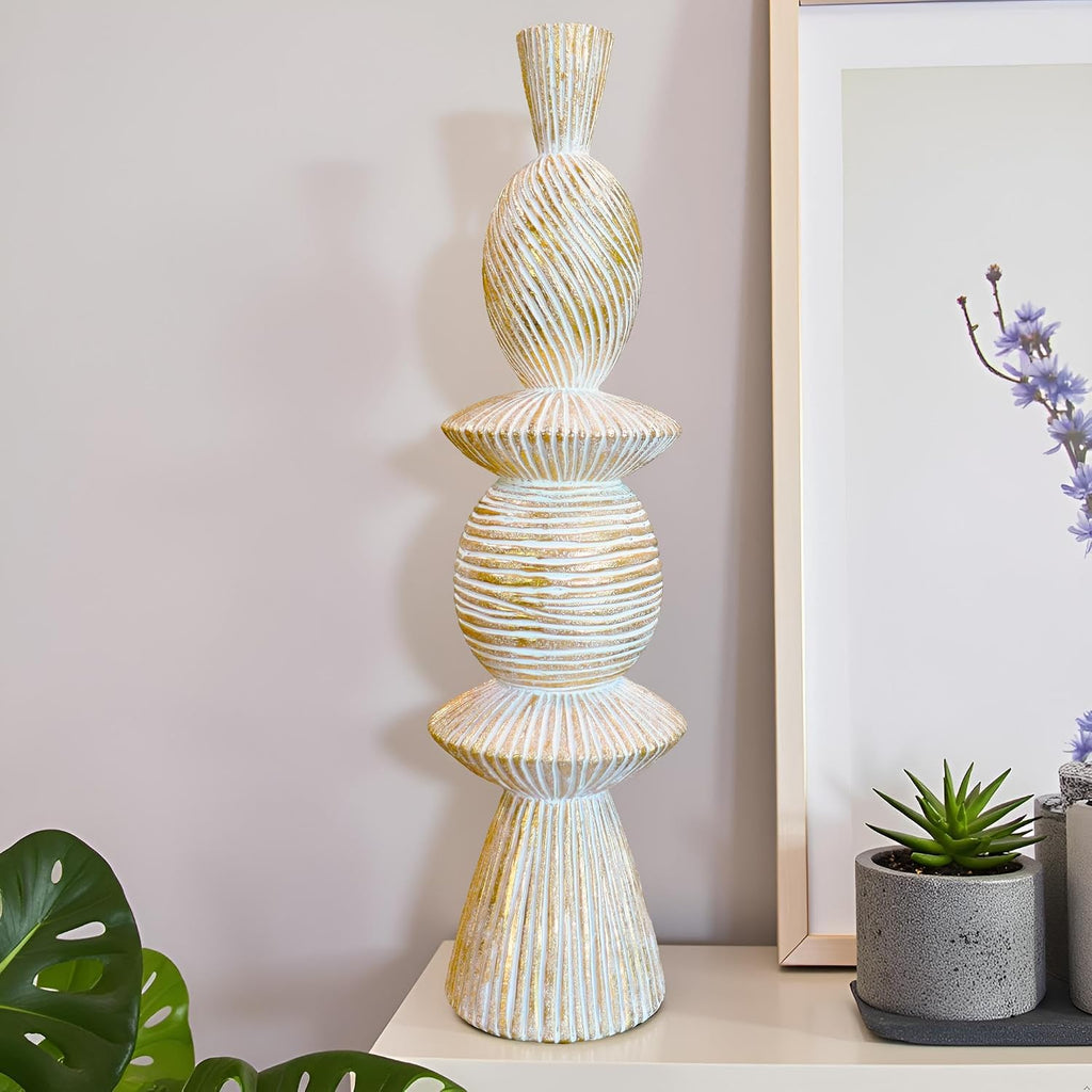 15" Modern Abstract Tower Decorative Sculpture, Chess Sculptures,Home Decor,Coffee Table Statues,Shelf Top Decor