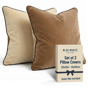 Decorative Polyester Throw Pillow Covers with Trim. Soft Velvet Decorative Pillow Cases. Velvet Cushion Covers.