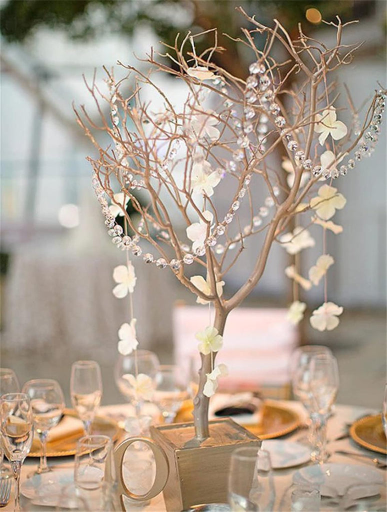 200 ft Crystal Beads by The Roll Crystal Bead String Chain Crystal Garland Roll for Wedding Party Decorations