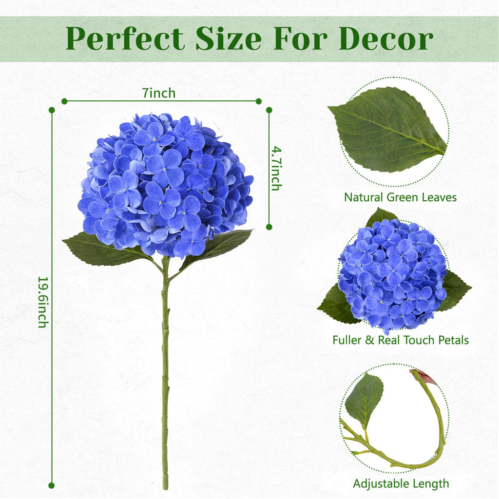 8 Pcs Real Touch Artificial, Dark Blue