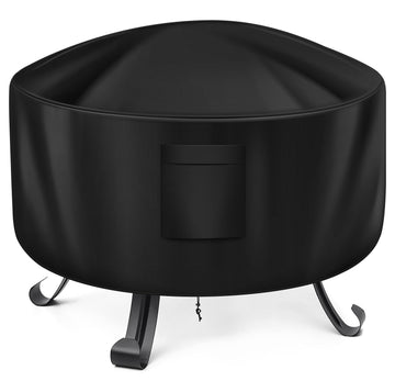 Fire Pit Cover - 44 Inch, Heavy Duty Oxford Fabric, Full Coverage, Waterproof