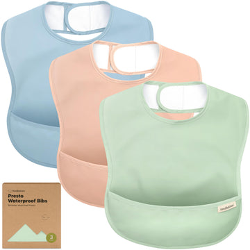 Pack Waterproof Baby Bibs for Eating, Lightweight, Mellow