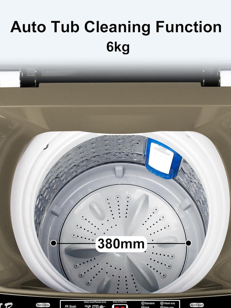 Full-Automatic Washing Machine 17.7 lbs Small Compact Portable 10 Wash Program & 8 Water Level Compact Washer with LED