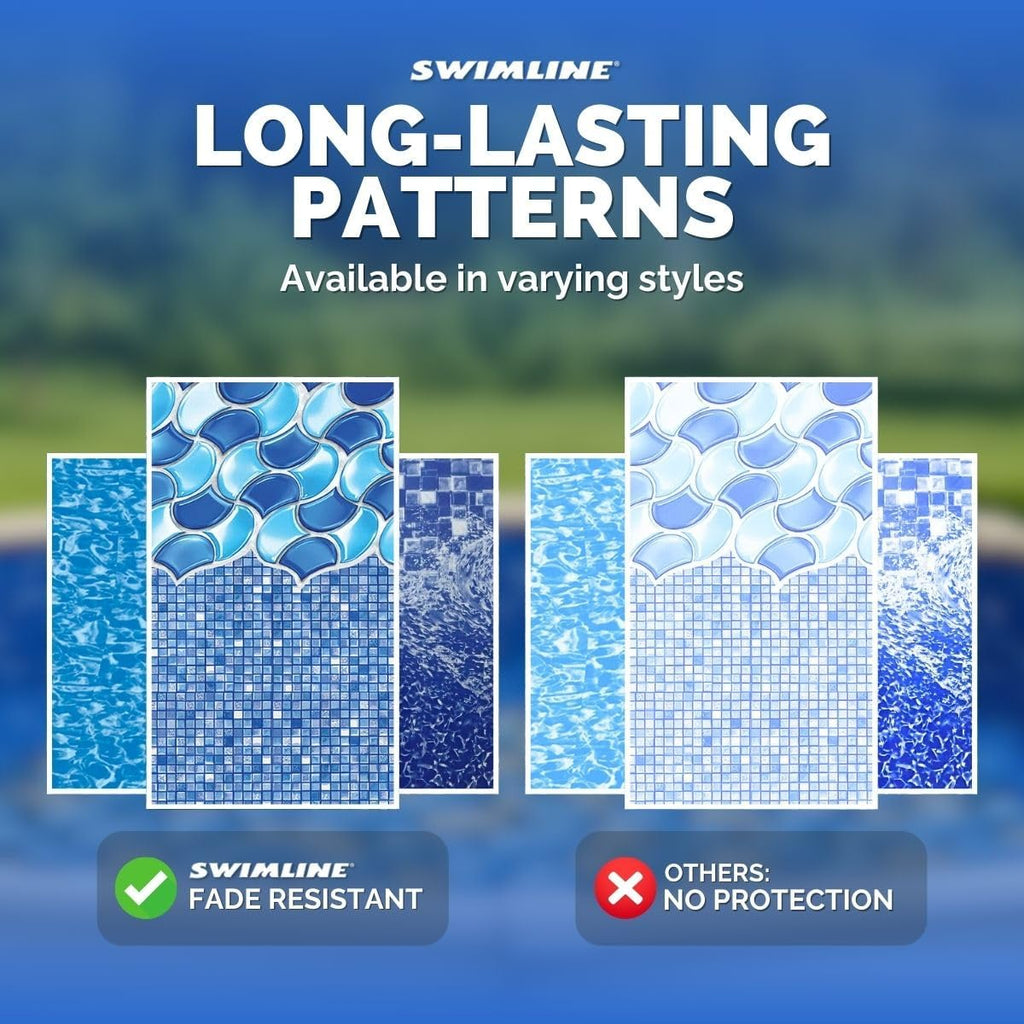 Overlap Pool Liner for Above Ground Pools, Bedrock, 15 (Round), 48/52 Inch Wall, 25 Gauge