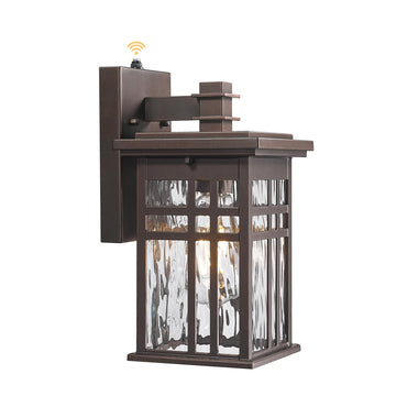 Dusk to Dawn Outdoor Lighting, HWH Outdoor Wall Lights Exterior Wall Lantern Light Waterproof, Oil-Rubbed-Bronze