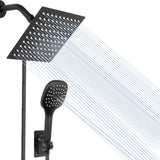 Shower Head with Hose, High Pressure Stainless Steel Rain Shower and 3 Settings Handheld Spray Combo with Push Button